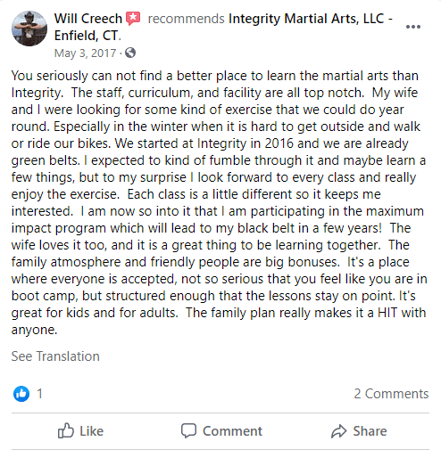 Capture, Integrity Martial Arts in Enfield, CT