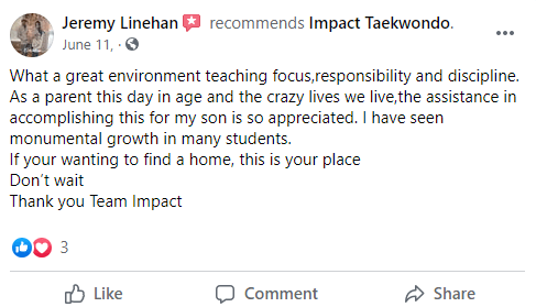 Kids3, Impact Taekwondo Highlands Ranch CO